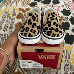 leopard Print infant Vans
